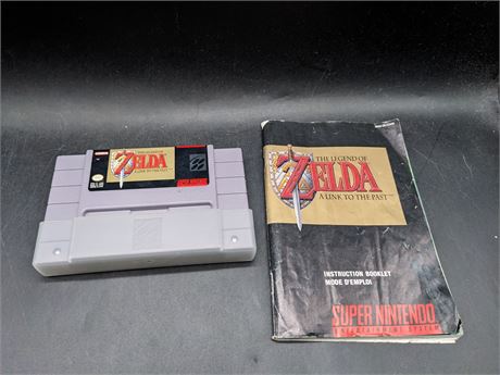 ZELDA LINK TO THE PAST WITH MANUAL - VERY GOOD CONDITION - SNES