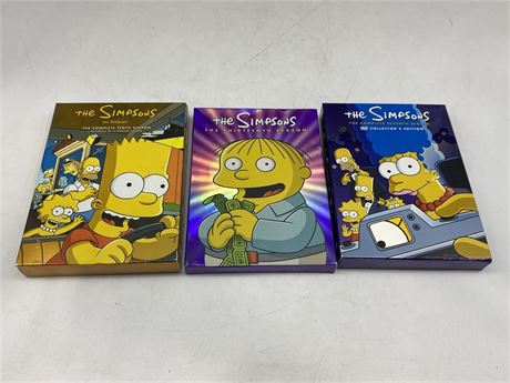 3 SIMPSONS DVD BOX SETS (Seasons 7,10, & 13)
