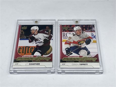 2 LIMITED EDITION /100 YOUNG GUNS EXCLUSIVE CARDS - OWEN TIPPETT & JT COMPHER