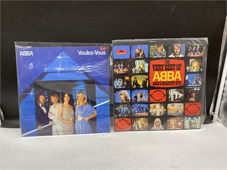 2 ABBA RECORDS - (VG+) (SLIGHTLY SCRATCHED)