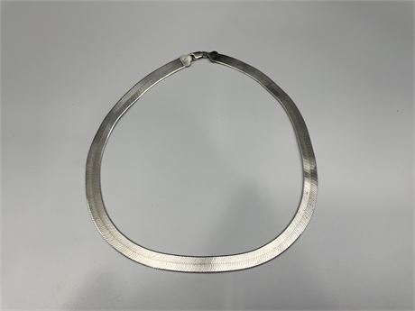 925 SILVER NECKLACE 24g 17” LONG DOUBLE PATTERN