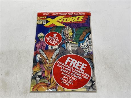 X-FORCE #1 IN SEALED POLY BAG W/ DEADPOOL ROOKIE CARD