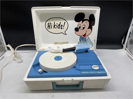 VINTAGE SEARS MICKEY MOUSE RECORD PLAYER