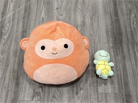 SQUISHMALLOW MONKEY & SQUIRTLE PLUSHIE - DITTO EDITION (18”X16”)