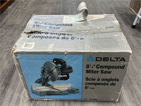 8.25” COMPOUND MITRE SAW IN BOX - WORKS