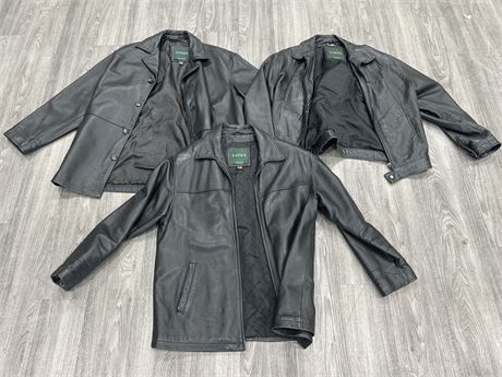 3 DANIER MENS LEATHER JACKETS - ALL SIZE L