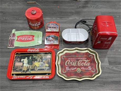 7PCS OF REPRODUCTION COCA COLA COLLECTABLES