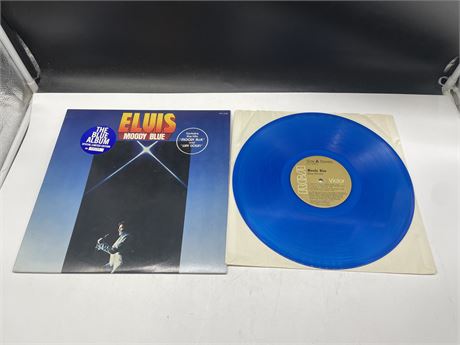 ELVIS - MOODY BLUE LIMITED EDITION BLUE LP - (VG+)