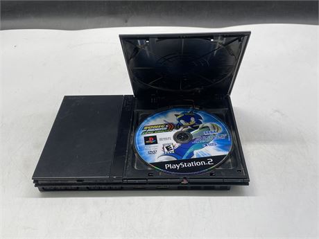 PS2 SLIM W/ SONIC RIDERS INSIDE (UNTESTED)