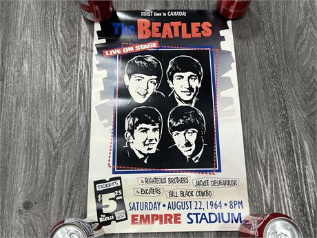 THE BEATLES 1993 REPRODUCTION CONCERT POSTER - 17”x11