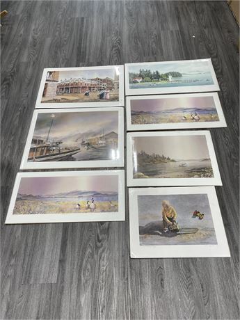 7 SIGNED / NUMBERED PRINTS (21” x 26” LARGEST PRINT)
