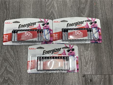 (NEW) ENERGIZER MAX AAA24 BATTERY PACKS