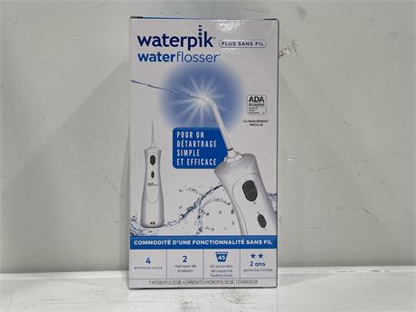 NEW IN BOX CORDLESS WATERPIK WHITE WATER FLOSSER