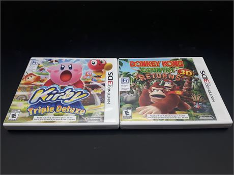 KIRBY TRIPLE DELUXE & DONKEY KONG - VERY GOOD CONDITION - 3DS