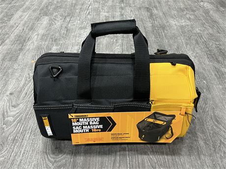 (NEW) WIDE MOUTH 16” TOOL BAG - GREAT XMAS GIFT