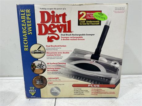 DIRT DEVIL DUAL BRUSH RECHARGEABLE SWEEPER