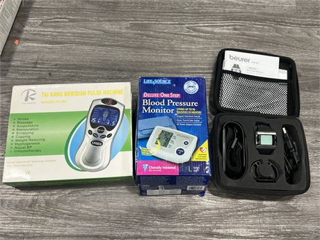 BEURER HEART RATE MONITOR, BLOOD PRESSURE MONITOR & PULSE MACHINE