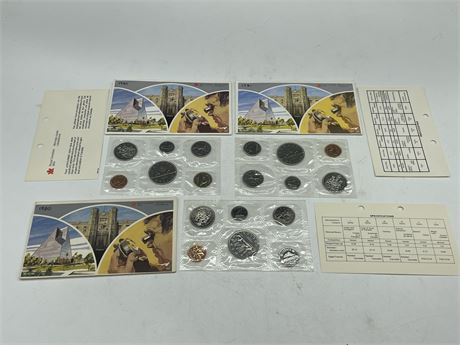 1980 / 1981 / 1982 RCM UNCIRCULATED COIN SETS