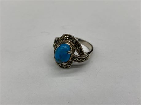 VINTAGE TURQUOISE STERLING RING