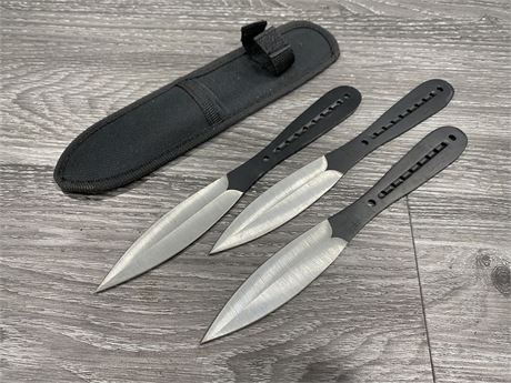 3 NEW THROWING KNIVES