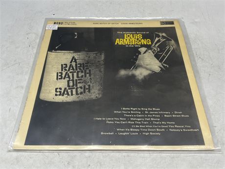 LOUIS ARMSTRONG - A RARE BATCH OF SATCH 1ST UK PRESS - VG (Slightly scratched)