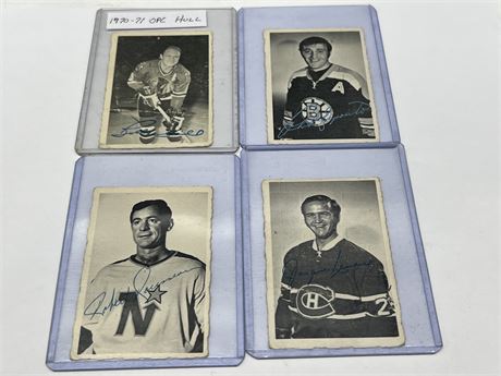(4) 1970/71 OPC NHL CARDS