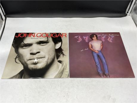2 JOHN COUGAR RECORDS - VG+