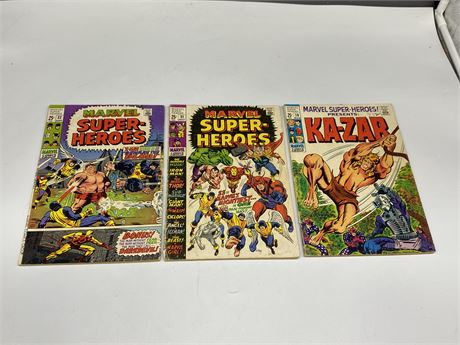 3 MARVEL SUPER-HEROES COMICS