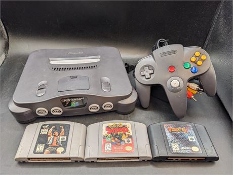 NINTENDO 64 CONSOLE WITH GAMES - VERY GOOD CONDITION