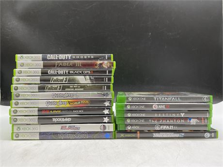17 XBOX GAMES (MOSTLY XBOX 360)