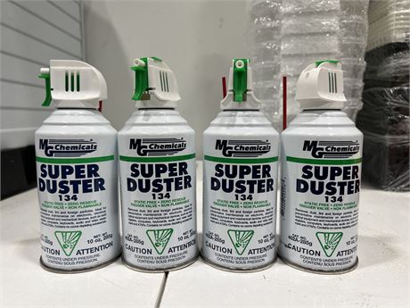 4 NEW CANS OF SUPER DUSTER 134