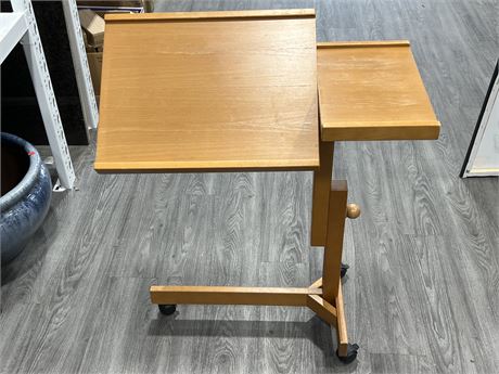 ROLLING ADJUSTABLE WRITING / READING TABLE (3ft tall)