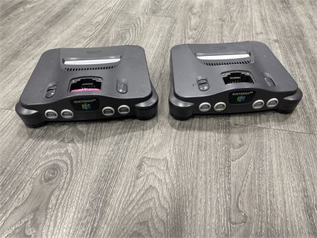 2 N64 SYSTEMS (UNTESTED/AS IS)