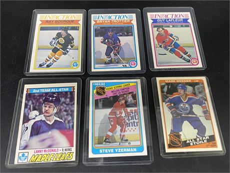 (6) 70s-80s CARDS MINT