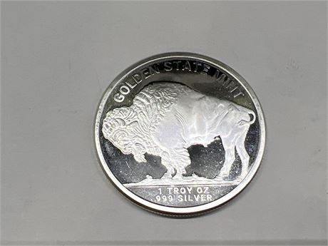 1 OZ 999 FINE SILVER GOLDEN STATE MINT COIN