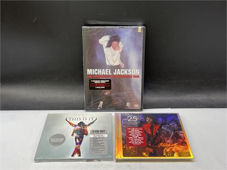 SEALED NEW MICHAEL JACKSON CD & DVD SETS