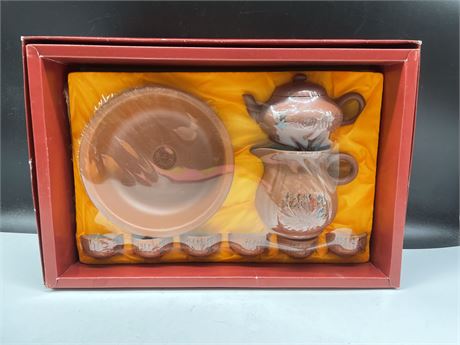 NEW IN BOX CHINESE CLAY TEA SET