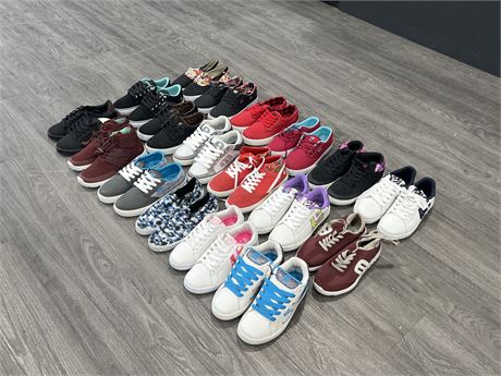 18 BRAND NEW PAIRS OF ETNIES SHOES (APPROX SIZE 5-7)