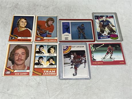 8 VINTAGE NHL CARDS