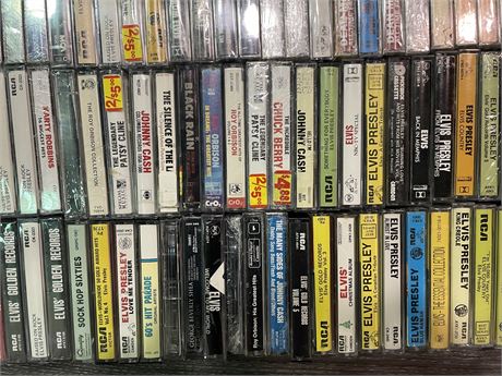 ELVIS CASSETTES (MOSTLY NEW)