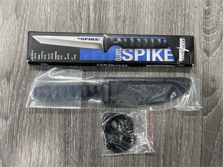 NEW COLD STEEL TANTO THE SPIKE KNIFE - 4” BLADE 8” OVERALL