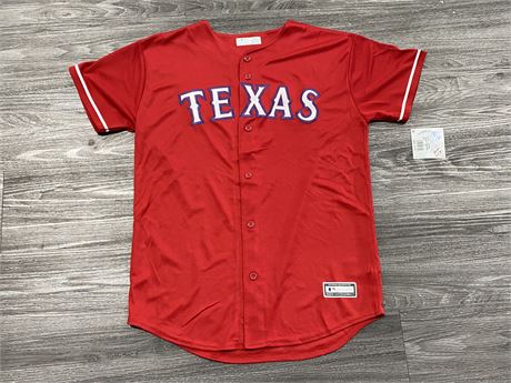 NWT TEXAS RANGERS JERSEY - SIZE YOUTH XL