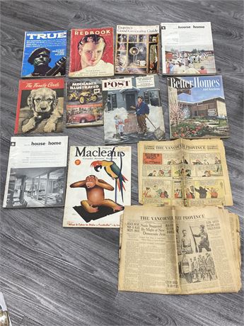 ANTIQUE MAGAZINES & NEWS PAPERS