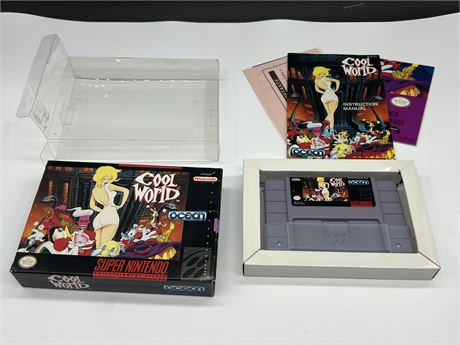 COOL WORLD - SNES COMPLETE W/BOX & MANUAL - EXCELLENT COND