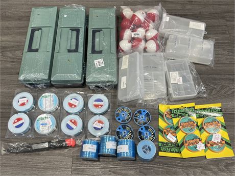 LOT OF NEW FISHING SUPPLIES