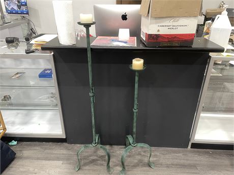 37” & 48” WROUGHT IRON HEAVY CANDEL STANDS