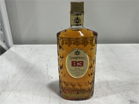 SEALED 1968 SEAGRAMS 83 WHISKY 25OZS