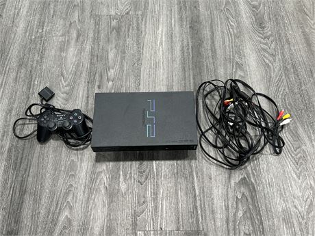 PS2 CONSOLE W/ CONTROLLER & CORDS - UNTESTED