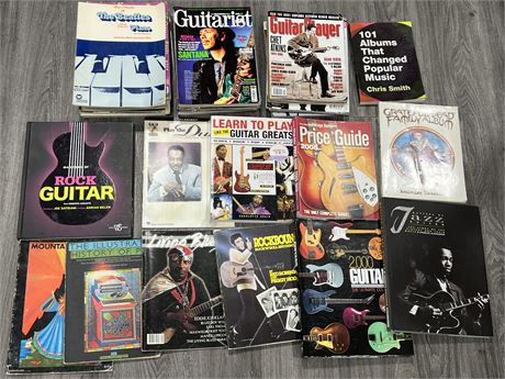 LOT OF GUITAR / MUSIC BOOKS & MAGS