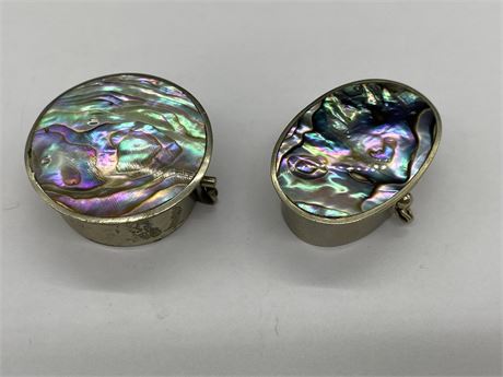 2 PILL HOLDERS WITH ABALONE